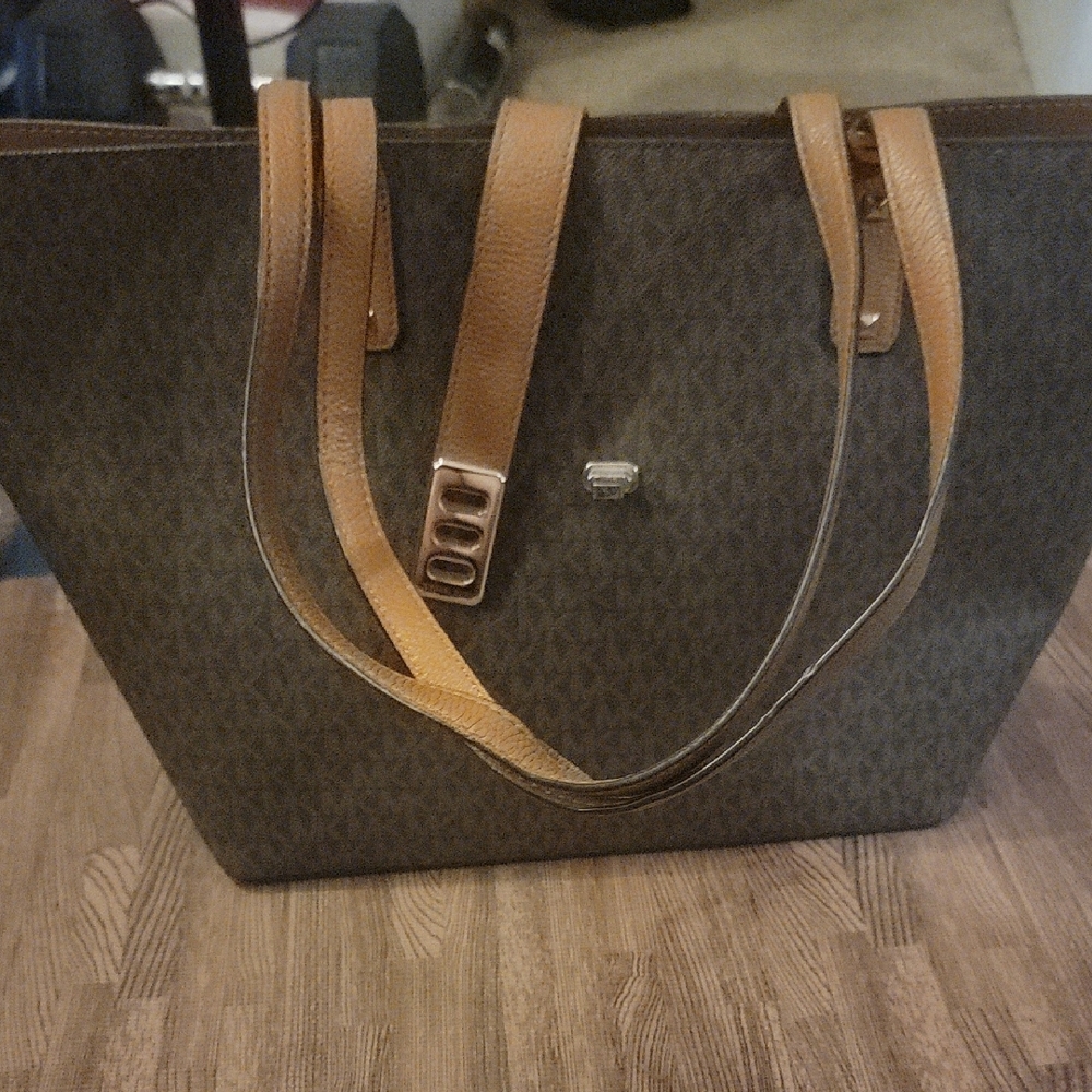 Michael Kors Brown Tote Bag with Leather Straps